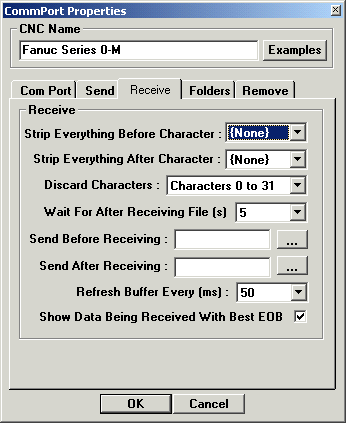 receive settings available in our dnc software