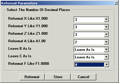 Reformat NC code